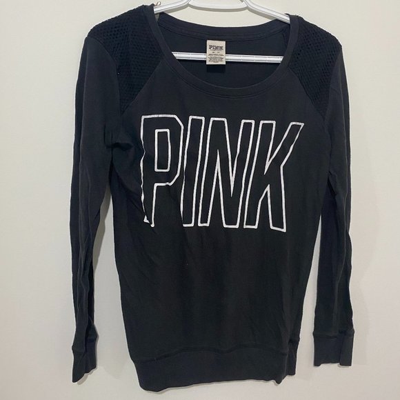 Victoria Secret Pink black long sleeve - Picture 1 of 1